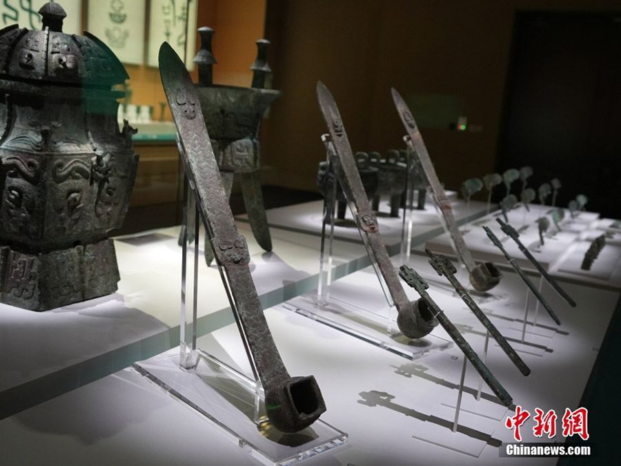 Хэнаньның Аньян қаласындағы Инь қирандылары мұражайының жаңа көрмесіндегі жануар элементтері