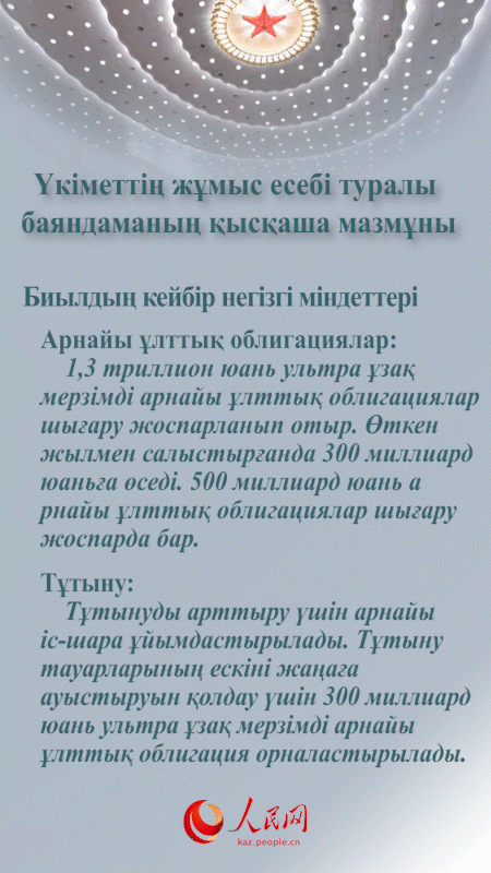 Екі сессия: Үкіметтің жұмыс есебі туралы баяндаманың қысқаша мазмұны