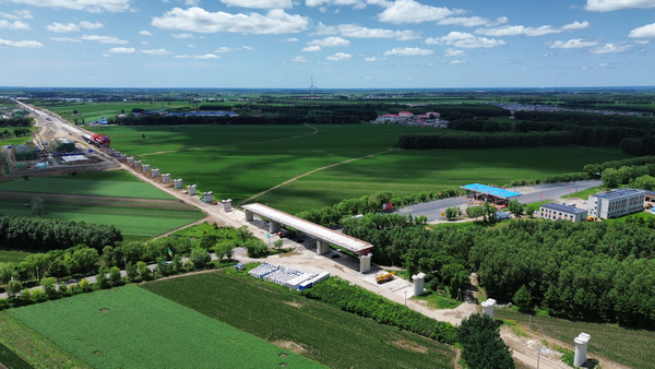 Елімізде салынып жатқан солтүстік жүрдек теміржол желісінің көпір тіреуіштерінің құрылысы аяқталды