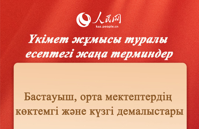 Үкімет жұмысы туралы есептегі жаңа терминдер